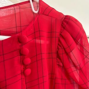 Vintage sheer red dress